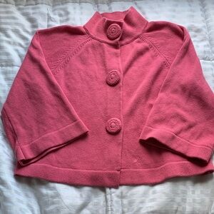 INC International Concepts Coral Pink Knit Button Jacket